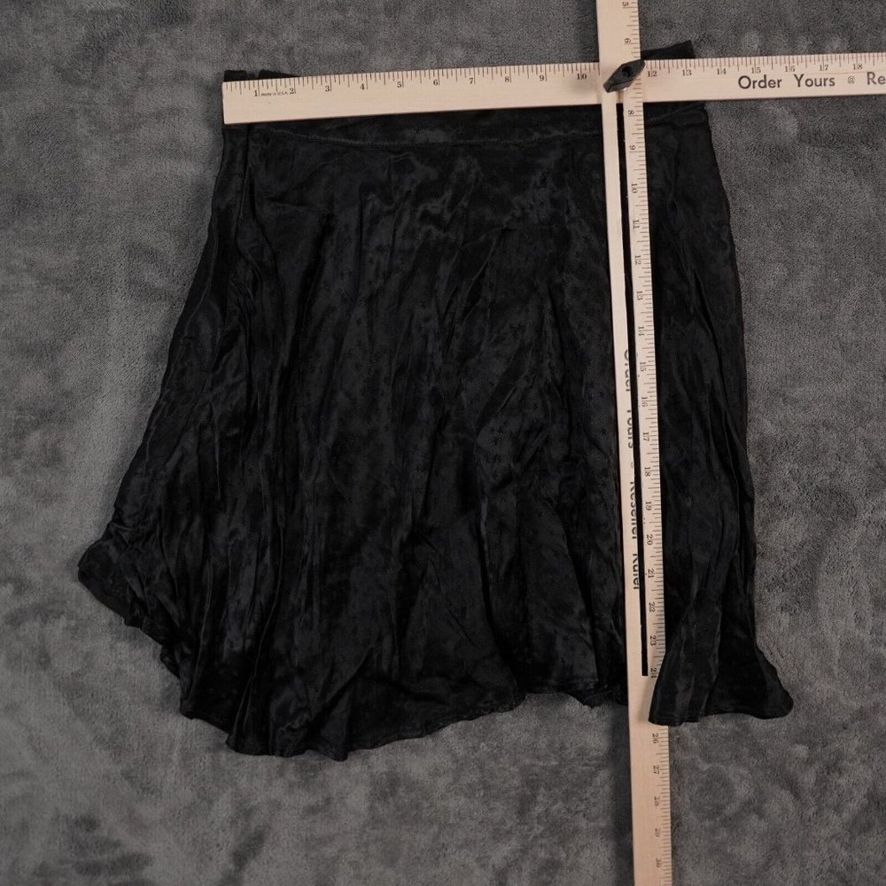 Free People Starstruck Mini Skirt Women's 2 Black  Wrap Summer Party Dancing New - Picture 4 of 12